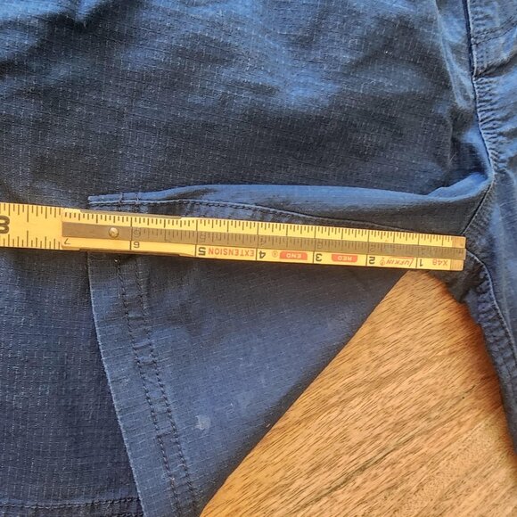 Florence Marine X Shorts Mens 32 Navy Blue Drawstring Ripstop Pocket Athletic - Picture 11 of 11